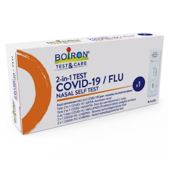 BOIRON Test&Care 2-in-1 COVID-19/FLU nosový samodiagnostický test 1 kus