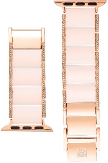 Anne Klein Keramický tah s kamínky pro Apple Watch 38/40/41 mm - Pink WK/1012RGBH