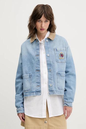Rifľová bunda Tommy Jeans prechodná, DW0DW20568