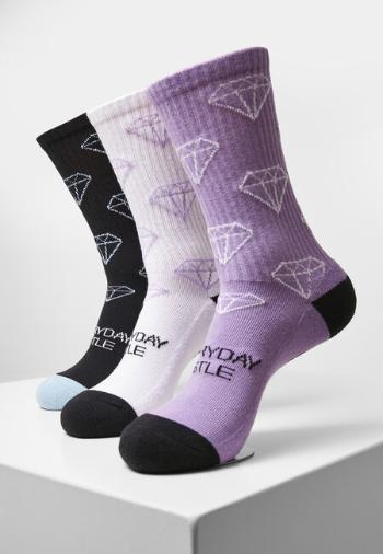 Cayler & Sons Everyday Hustle Socks 3-Pack black+lilac+white - 43–46