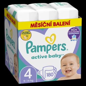 PAMPERS Active Baby mesačné balenie veľ.4 9-14 kg 180 ks