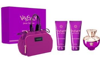 Versace Dylan Purple – EDP 100 ml + telové mlieko 100 ml + sprchový gél 100 ml + kozmetická taštička