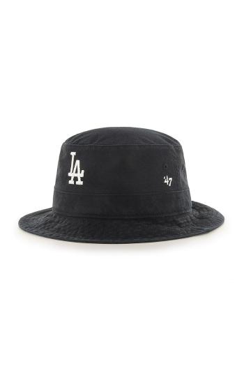 Klobúk 47 brand Los Angeles Dodgers čierna farba, bavlnený