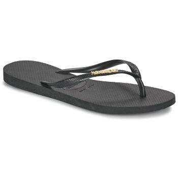 Havaianas  SLIM LOGO METALLIC  Žabky Čierna