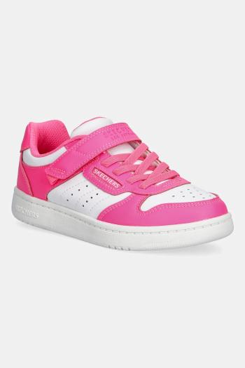 Detské tenisky Skechers QUICK STREET ružová farba, 310241L
