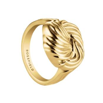 Rosefield Luxusný pozlátený prsteň Uzol Statement JRSK 52 mm