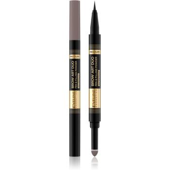 Eveline Cosmetics Brow Art Duo obojstranná ceruzka na obočie odtieň Medium 8 g