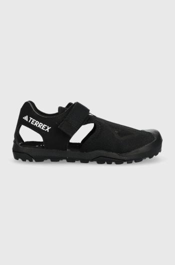 Detské sandále adidas TERREX TERREX CAPTAIN TOEY čierna farba