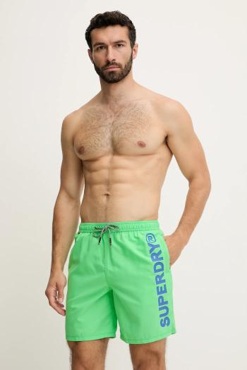 Plavkové šortky Superdry zelená farba, M3010248A-8JI