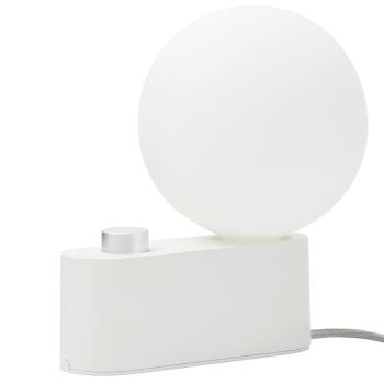 Noční stolní lampa ALUMINA 24 cm, křídová, hliník, Tala