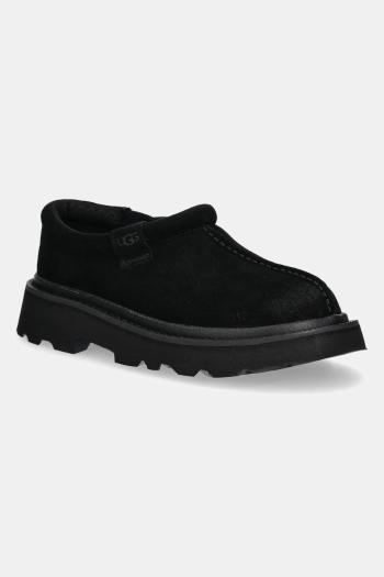 Semišové mokasíny UGG Tasman Lug pánske, čierna farba, 1166913-BLK