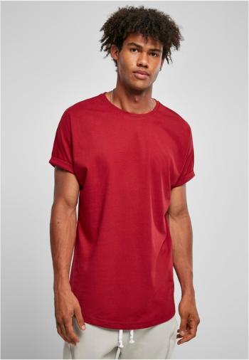 Urban Classics Long Shaped Turnup Tee brickred - M