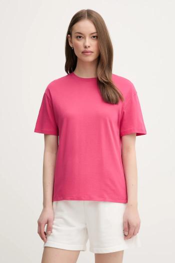 Bavlnené tričko United Colors of Benetton dámske, ružová farba, 3096D102O