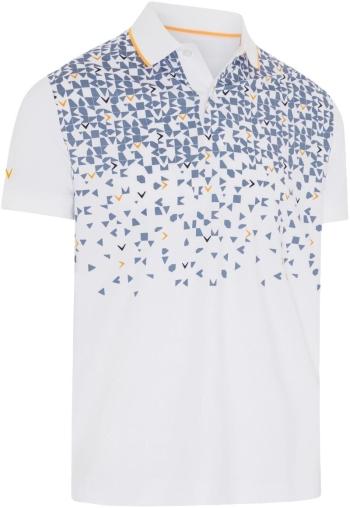 Callaway Abstract Chev Mens Bright White M Polo košeľa