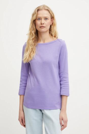 Bavlnené tričko s dlhým rukávom United Colors of Benetton ružová farba, 3GA2E16A1