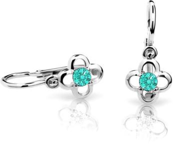 Cutie Jewellery Detské náušnice z bieleho zlata C1944-10-X-2 svetlo zelená