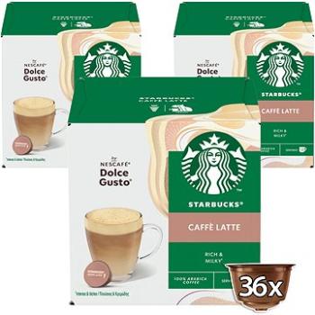 STARBUCKS® Caffe Latte by NESCAFE® DOLCE GUSTO® kávové kapsuly – kartón 3× 12 ks (12449415)