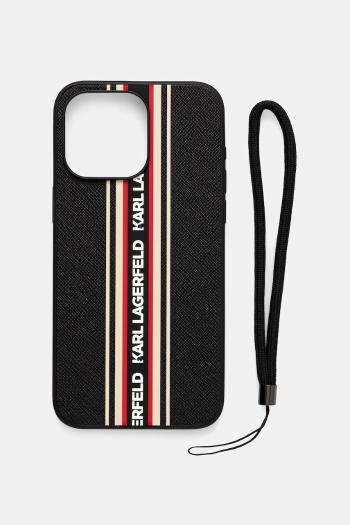 Puzdro na mobil Karl Lagerfeld iPhone 15 Pro Max čierna farba, KLHCP15XPAMSCNSR