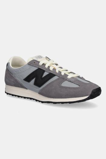 Semišové tenisky New Balance 471 šedá farba, U471AH