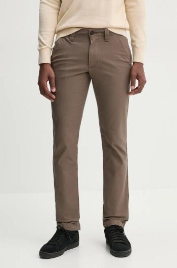 Nohavice Timberland pánske, hnedá farba, strih chinos, TB0A6V32BK01