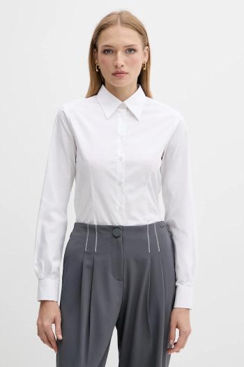 Košeľa Silvian Heach DILEGE biela farba, slim, s klasickým golierom, GPA25345CA