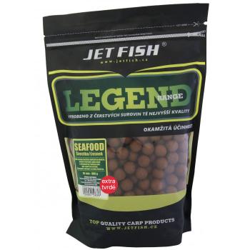 Jet fish extra tvrdé boilie legend range seafood slivka cesnak 24 mm 250 g