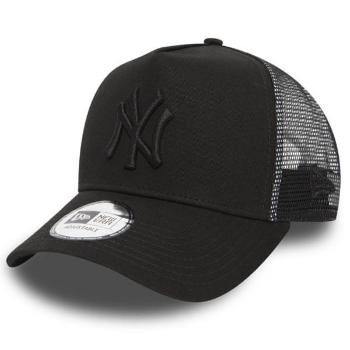 New Era 9Forty Trucker Clean NY Yankees Black On Black - UNI