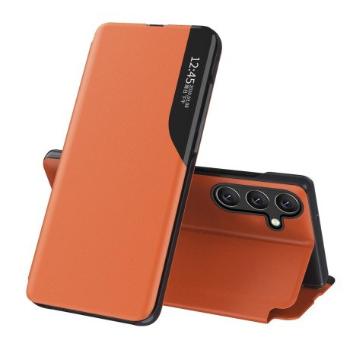 MG Eco Leather View knižkové puzdro na Samsung Galaxy A26, oranžové