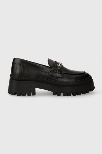 Kožené mokasíny Filling Pieces Loafer Sierra dámske, čierna farba, na plochom podpätku, 44223051861