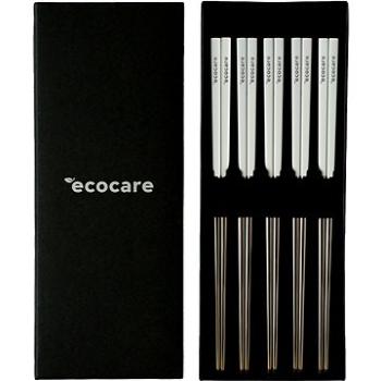 ECOCARE Kovové Sushi paličky Box Silver-White 10 ks (0750122452149)