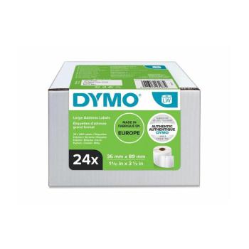 Dymo S0722390 papierové štítky 89mm x 36mm, biele, veľké, 24 x 260 ks