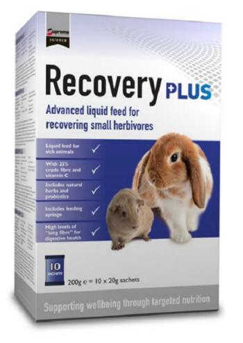 Supreme Vetcare® Recovery Plus na podporu trávenia malých bylinožravcov 10x20g