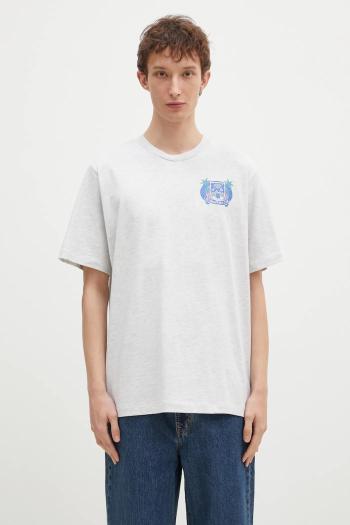 Bavlnené tričko Billionaire Boys Club Tropical Crest pánske, šedá farba, s potlačou, B24461