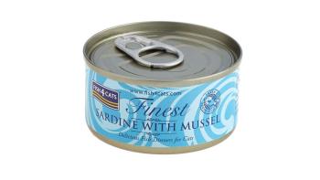 FISH4CATS Konzerva pre mačky Finest sardinka s mušľami 70g