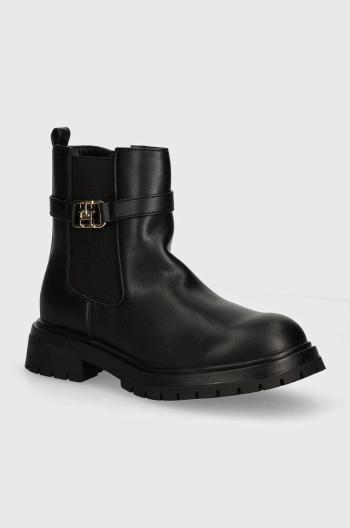 Detské čižmy Tommy Hilfiger čierna farba, T3A5-33572