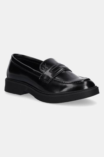 Detské mokasíny Calvin Klein Jeans čierna farba, V3X4-83181