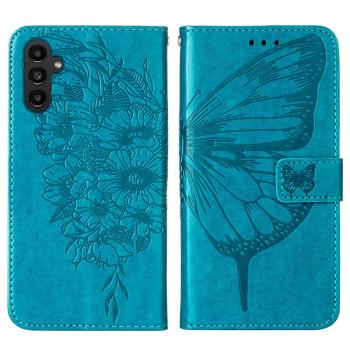 ART BUTTERFLY Peňaženkový obal pre Samsung Galaxy A25 5G modrý