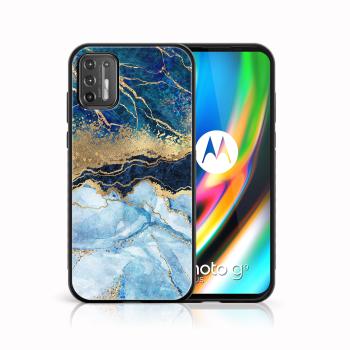 MY ART Silikónový kryt Motorola Moto G9 Plus BLUE MARBLE (141)