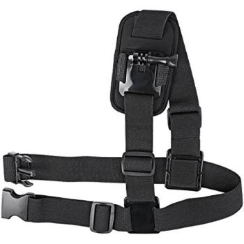 MG Shoulder Strap ramenný popruh s držiakom na športové kamery, čierny