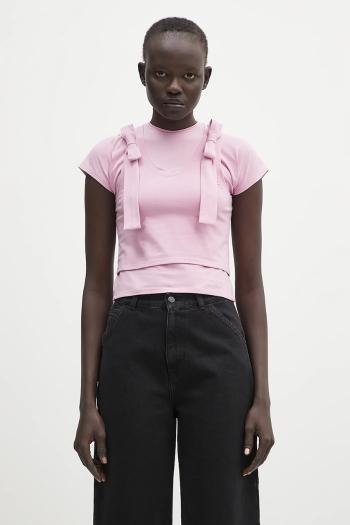 Tričko AMBUSH Layered Ribbon Baby T-Shirt dámske, fialová farba, 12115401