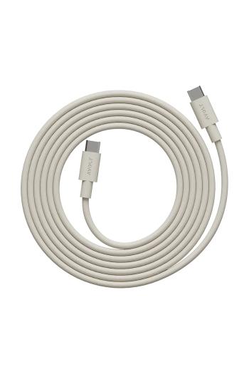 Usb nabíjací kábel Avolt Cable 1 / USB-C to USB-C / 2 m béžová farba