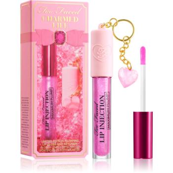 Too Faced Charmed Life Lip Gloss & Key Chain dlhotrvajúci lesk na pery pre extra objem odtieň Haute Pink 4 g