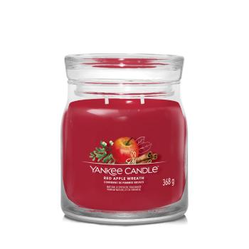 YANKEE CANDLE Signature Vonná sviečka stredná 2 knôty Red Apple Wreath 368 g