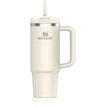 Stanley Quencher H2.O FlowState™ Tumbler tumbler z nehrdzavejúcej ocele s rúrkou Cream 890 ml