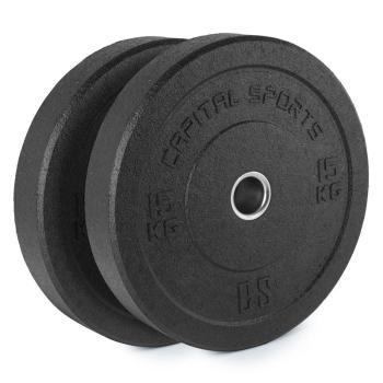 Capital Sports Renit, hi temp gumový kotúč, 50,4 mm, hliníkové jadro, guma, 2 x 15 kg