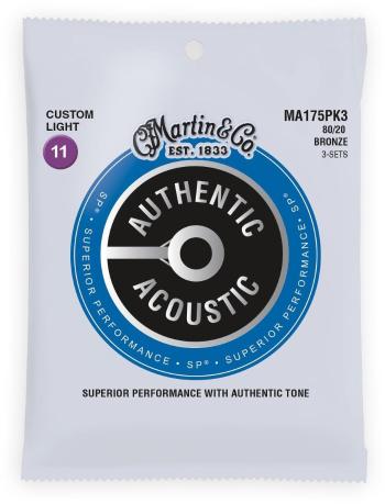 Húr MARTIN Authentic SP 80/20 Bronze Custom Light - 3 Packs