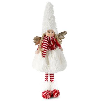 ArtFir Vianočný anjel DOLL 115B | biela/červená 19 x 12 x 50 cm