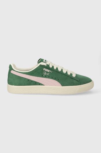 Semišové tenisky Puma  Clyde OG zelená farba, 391962