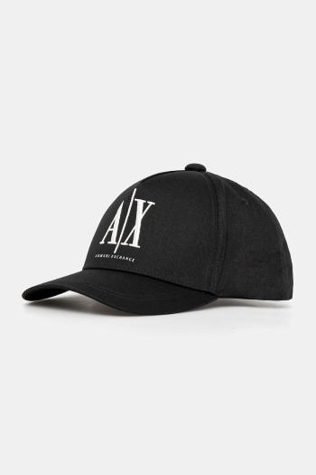 Bavlnená šiltovka Armani Exchange čierna farba, s nášivkou, XM000811 AF13343