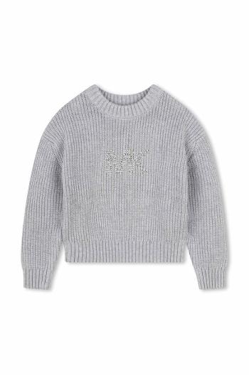 Detský sveter s prímesou vlny Michael Kors šedá farba, R30162